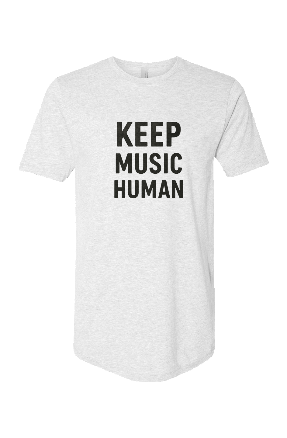 Cotton Long Body Short Sleeve Crew (Keep Music Human)