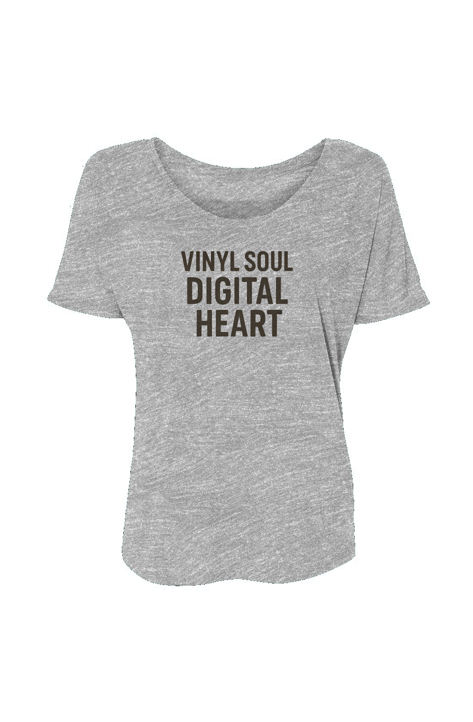 Women’s Slouchy Tee (Vinyl Soul Digital Heart)