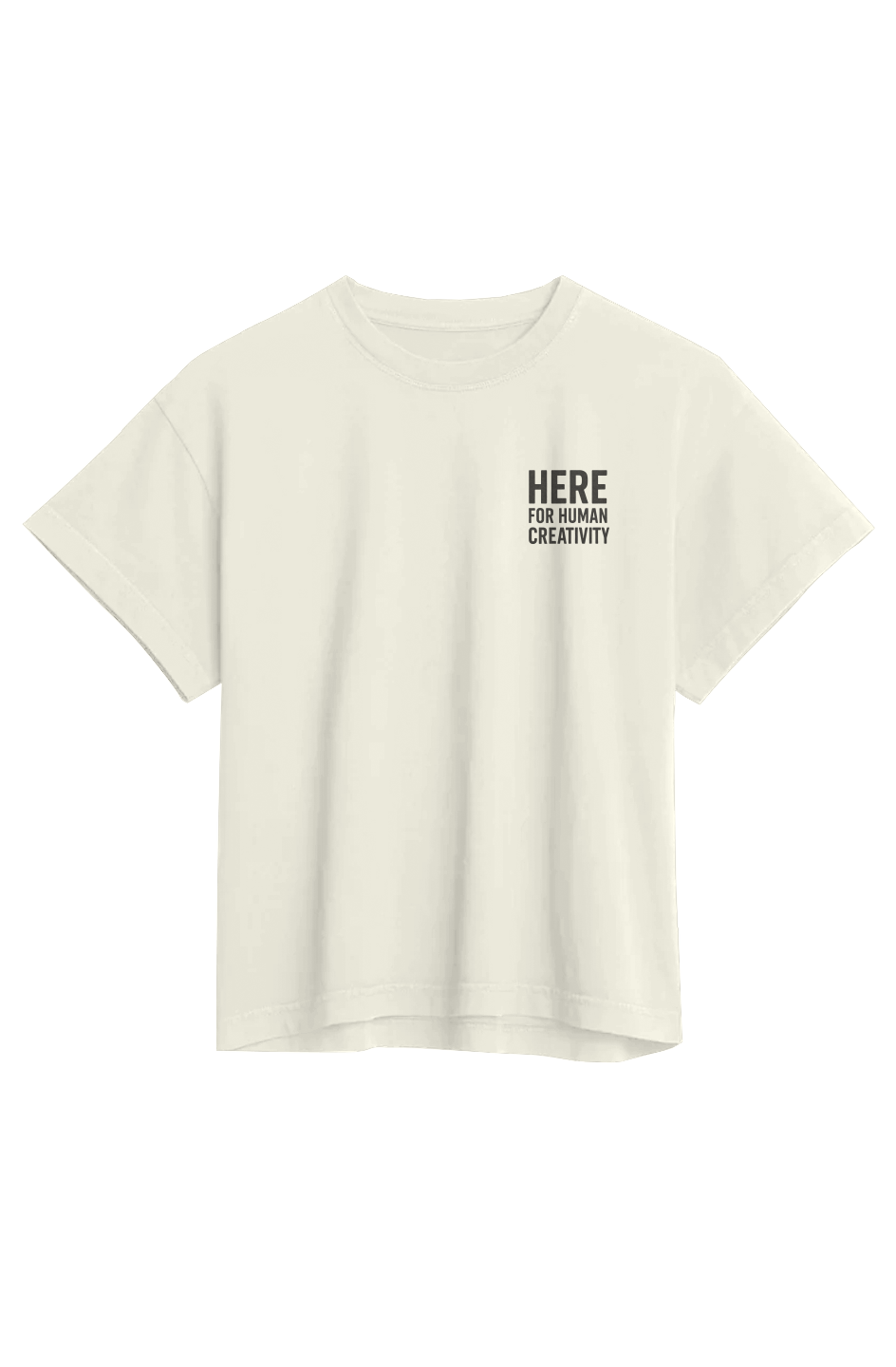 Women's Heavyweight Organic Tee (Here For The Human Creativity)