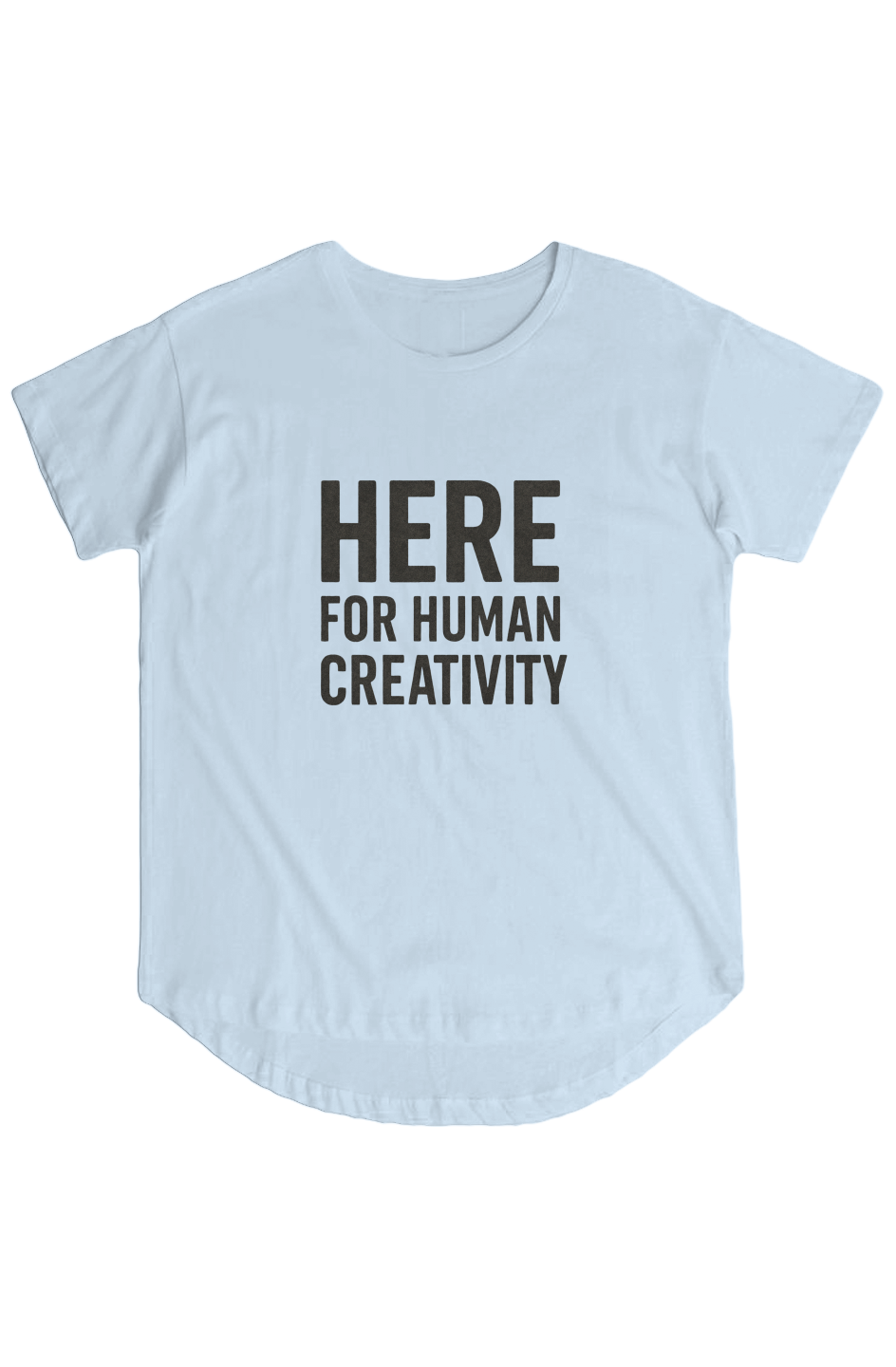 Women's Hi Lo Tee (Here For Human Creativity)