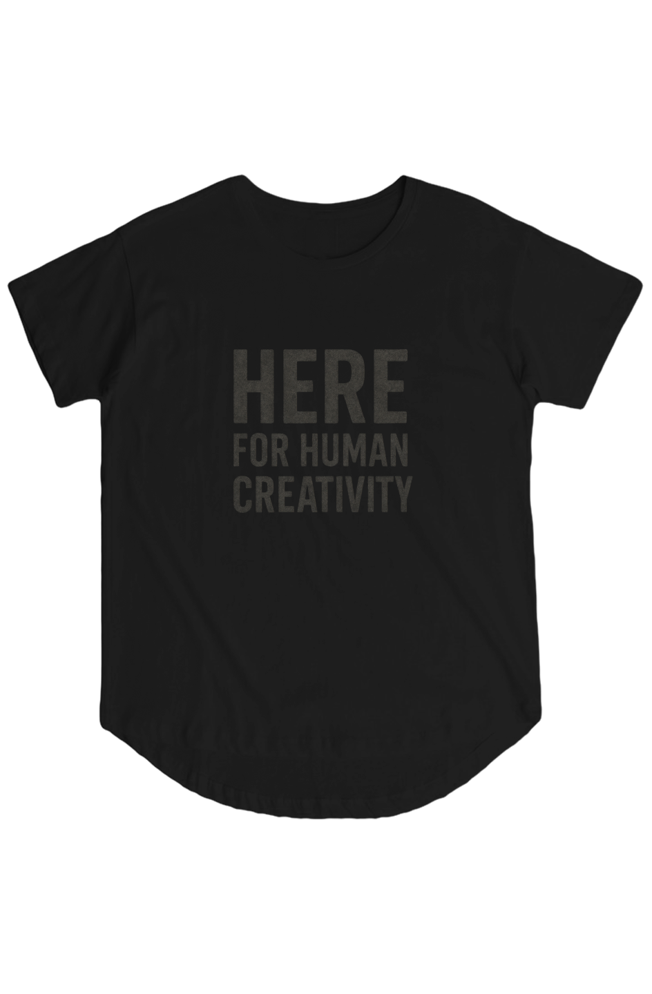 Women's Hi Lo Tee (Here For Human Creativity)