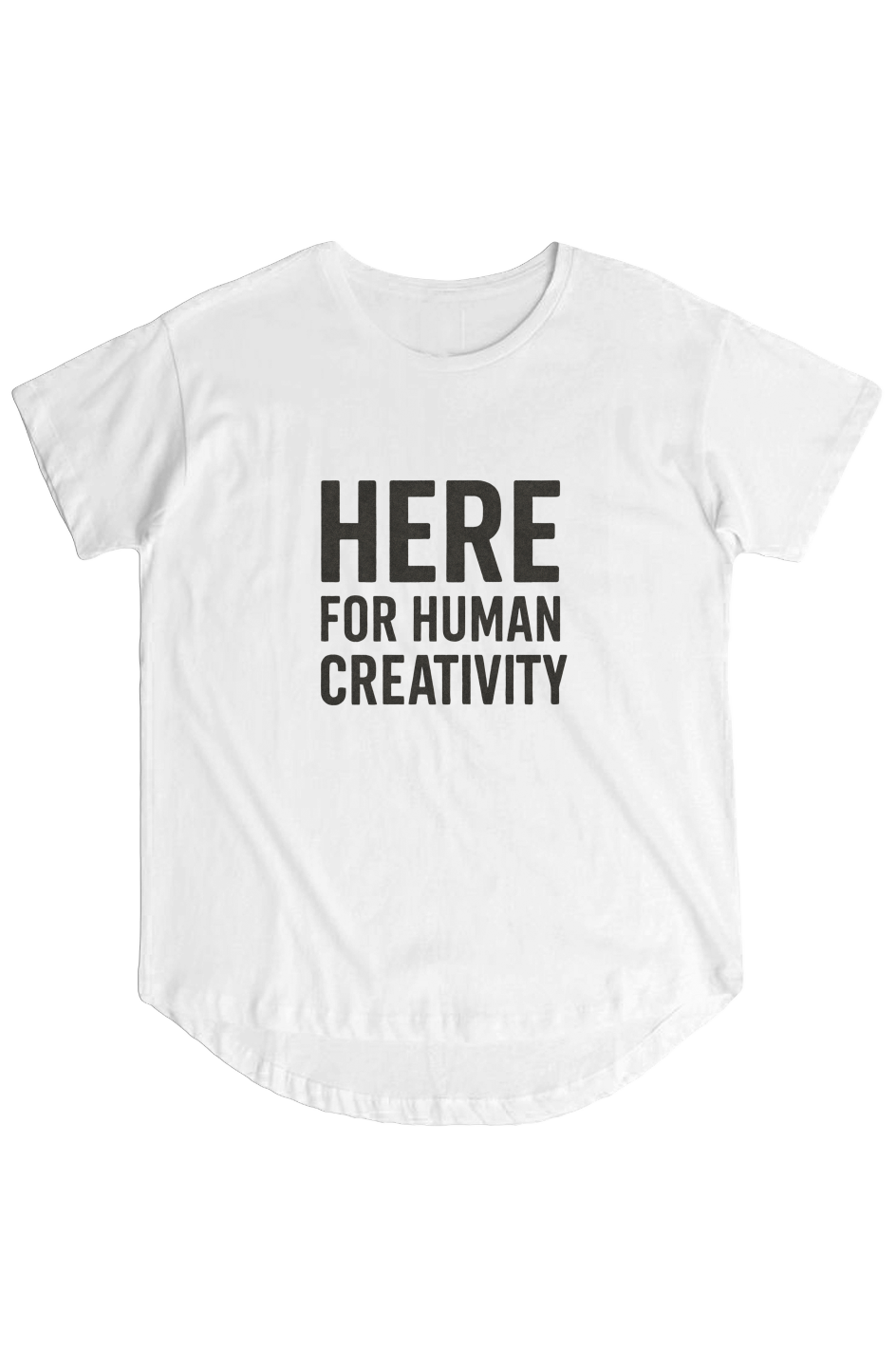 Women's Hi Lo Tee (Here For Human Creativity)