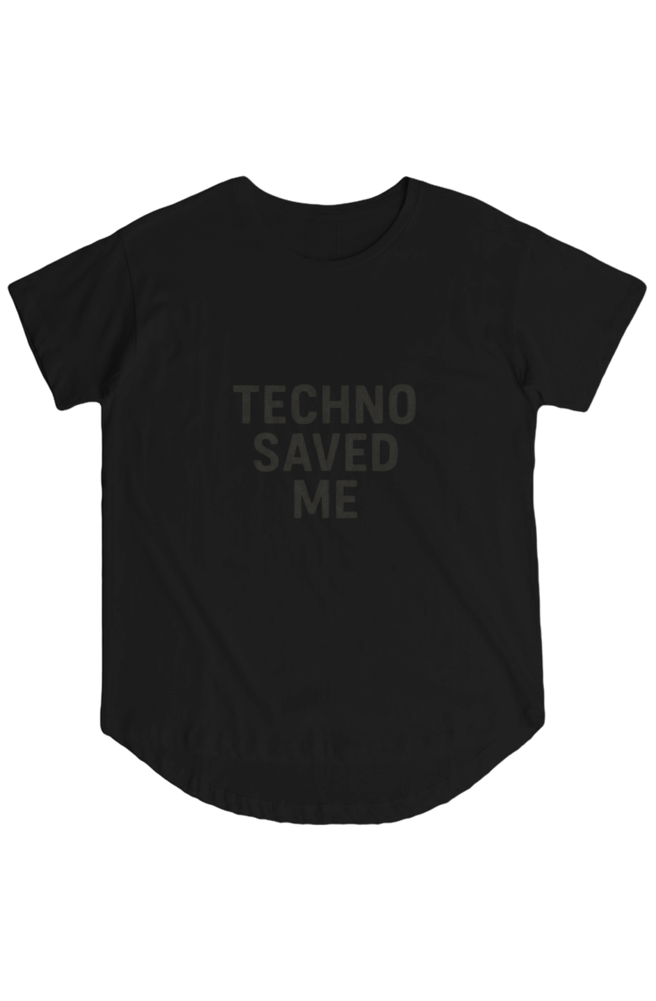 Womens Hi Lo Tee (Techno Saved Me)