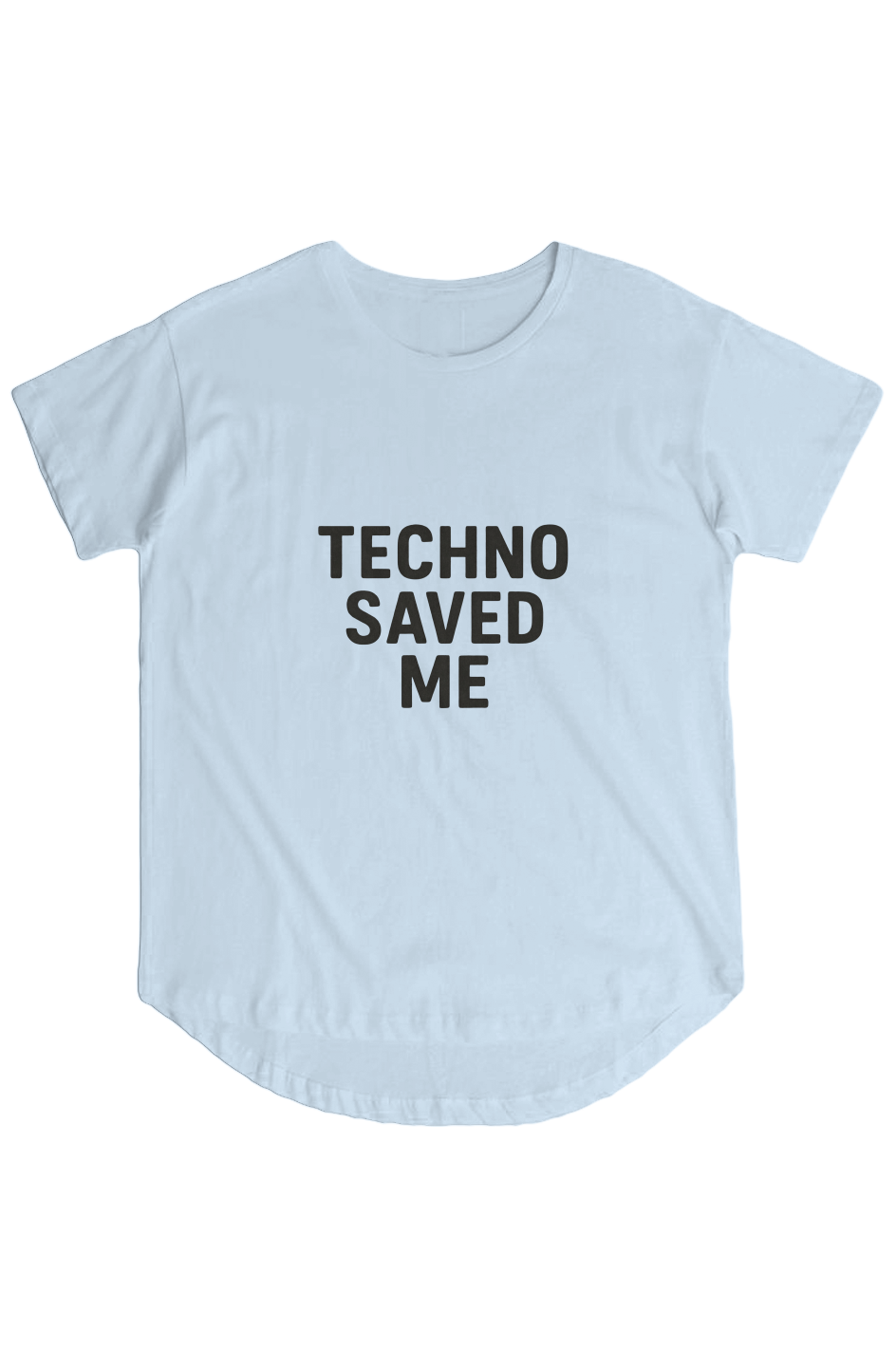 Womens Hi Lo Tee (Techno Saved Me)