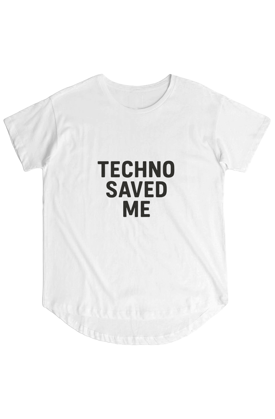 Womens Hi Lo Tee (Techno Saved Me)