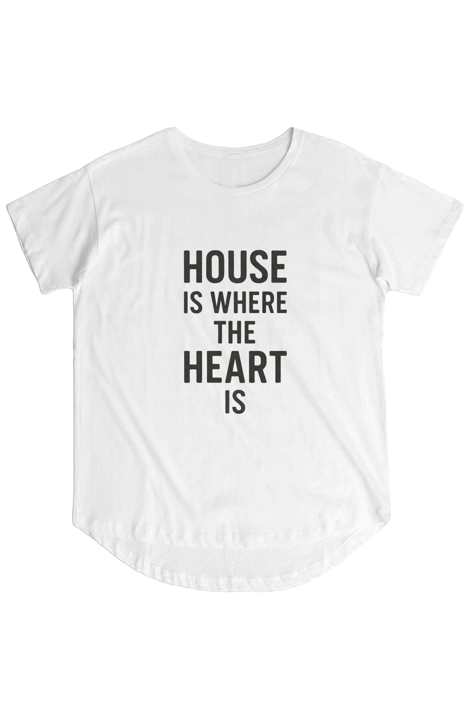 Women's Hi Lo Tee (House Is Where The Heart Is)